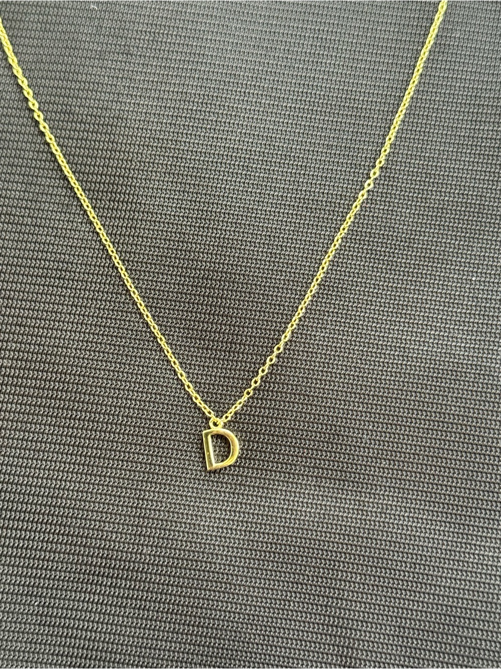 New Uncommon James small gold Initial Necklace - letter D